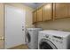Bright laundry room featuring appliances and ample cabinet space at 1415 W Michigan Ave, Phoenix, AZ 85023