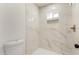 Bright shower with modern tile, convenient shelf, and updated fixtures for a luxurious feel at 1521 W Jacinto Ave, Mesa, AZ 85202