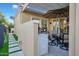 This outdoor patio area boasts a dining set and built-in BBQ, perfect for entertaining at 1673 E Laddoos Ave, Queen Creek, AZ 85140