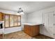 Bright dining area features a breakfast bar and backyard views at 414 E Westchester Dr, Tempe, AZ 85283