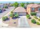 Aerial view of a well-maintained single-Gathering home, with landscaping and a spacious driveway at 4199 E Citrine Rd, San Tan Valley, AZ 85143