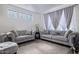 Comfortable living room featuring plush sofas, stylish decor, and cozy carpet at 7246 W Monte Cristo Ave, Peoria, AZ 85382