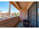 Cozy outdoor balcony features comfortable seating and a beautiful view of the community and mountains at 10410 N Cave Creek Rd # 2229, Phoenix, AZ 85020