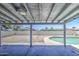 Covered patio with a view of the pool and backyard, perfect for outdoor relaxation and entertaining guests at 14014 N 39Th Ave, Phoenix, AZ 85053