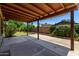This covered patio overlooks the backyard at 3705 W Villa Theresa Dr, Glendale, AZ 85308