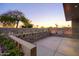 Backyard featuring a concrete patio with decorative block walls, landscaping, and scenic views at 6529 N Mountain View Dr, Paradise Valley, AZ 85253