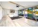 Bright main bedroom featuring modern finishes and views of the backyard at 6529 N Mountain View Dr, Paradise Valley, AZ 85253