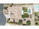 Bird's eye view featuring a backyard swimming pool, a covered patio, and meticulously kept landscaping at 12710 W Forest Pleasant Pl, Peoria, AZ 85383