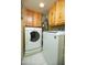 Laundry room with wooden cabinets, a washer, and a dryer at 1441 E Hubbell St, Phoenix, AZ 85006