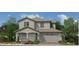 Charming two-story home with a tile roof, neutral colors, landscaped yard, and an attached two car garage at 18751 W Monterosa St, Litchfield Park, AZ 85340