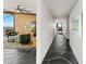 Hallway leads to a bright living area with scenic views and stylish decor, enhancing the home's appeal at 4925 E Red Rock Dr # 43, Phoenix, AZ 85018