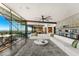 Open-concept living room with city views, a cozy rug, and stylish decor at 4925 E Red Rock Dr # 43, Phoenix, AZ 85018