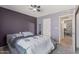 Bedroom with ceiling fan and carpet floors at 6802 S 44Th Pl, Phoenix, AZ 85042