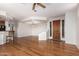Expansive living room boasting rich hardwood floors, complemented by abundant natural light and an elegant foyer at 13600 N Fountain Hills Blvd # 501, Fountain Hills, AZ 85268