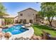 Breathtaking backyard featuring a pool, spiral staircase, lounge chairs, and lush greenery at 2746 E Fawn Dr, Phoenix, AZ 85042
