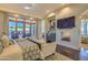 Spacious main bedroom with access to the pool area at 13074 E Saddlehorn Trl, Scottsdale, AZ 85259