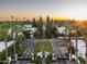 Impressive aerial view of gated estate with beautiful landscape and stunning desert sunset at 4316 N 40Th St, Phoenix, AZ 85018