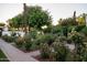 Lush gardens with blooming roses and manicured hedges bordering a brick pathway, enhancing the property's charm at 4316 N 40Th St, Phoenix, AZ 85018