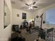 This home gym features weights and plenty of other equipment for the fitness enthusiast at 500 W Nikita Dr, San Tan Valley, AZ 85140