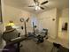 This home gym is filled with weights and other equipment for the fitness enthusiast at 500 W Nikita Dr, San Tan Valley, AZ 85140