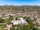 An aerial view of the community highlighting the spacious desert home sites and desert landscaping at 10119 E Winter Sun Dr, Scottsdale, AZ 85262