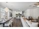 Open concept living area with modern finishes, recessed lights and stainless steel appliances at 13529 W Remuda Dr, Peoria, AZ 85383