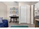 Bedroom with hardwood floors, a desk and closet at 1531 W Campo Bello Dr, Phoenix, AZ 85023