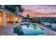 Backyard pool with golf course and lake view at 16239 S 18Th Pl, Phoenix, AZ 85048