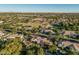 Real estate aerial view of residential neighborhood featuring meticulously maintained properties and mature trees at 1758 E Carver Rd, Tempe, AZ 85284