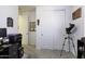 Functional bedroom featuring double door closet for additional storage at 1972 N Hubbard Ln, Casa Grande, AZ 85122
