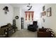 Inviting living room features a modern electric fireplace and comfortable seating arrangement at 1972 N Hubbard Ln, Casa Grande, AZ 85122