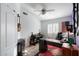 Versatile bedroom is currently being used as a music room with a desk and instruments at 3550 E Edna Ave, Phoenix, AZ 85032