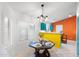 Dining room with stylish chandelier and easy access to the open kitchen area at 3550 E Edna Ave, Phoenix, AZ 85032