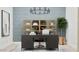 Well-appointed home office with stylish décor, ample storage, and modern lighting at 3703 E Gold Mountain Ave, San Tan Valley, AZ 85143