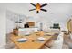 Open dining area with views into the living room and kitchen at 5529 E Holmes Ave, Mesa, AZ 85206