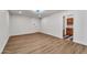 Bedroom showcases hardwood floors, a modern fan and closet at 6615 E Phelps Rd, Scottsdale, AZ 85254