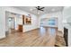Bright living room featuring hardwood floors, recessed lighting, and an open layout at 6615 E Phelps Rd, Scottsdale, AZ 85254
