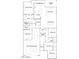 Detailed floorplan showcasing the layout with the spacious bedrooms, kitchen, and 3-Bay Tandem Garage at 7848 W Tether Trl, Peoria, AZ 85383