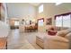 Bright and spacious living room with high ceilings and an open floor plan at 708 E Dry Creek Rd, San Tan Valley, AZ 85143