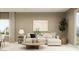 Bright living room features a cozy couch, ample natural light, and contemporary decor at 9552 W Verde Ln, Phoenix, AZ 85037