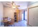 Cozy breakfast nook featuring tile flooring and a ceiling fan at 17810 N 34Th Pl, Phoenix, AZ 85032