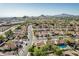 Picturesque aerial view of the community, highlighting charming homes and well-maintained streets at 401 E Barbara Dr, Tempe, AZ 85288