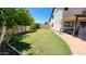 Spacious backyard offering a well-maintained lawn and comfortable patio area at 401 E Barbara Dr, Tempe, AZ 85288
