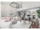 Open living area with vaulted ceilings, hardwood floors, and comfortable furnishings at 401 E Barbara Dr, Tempe, AZ 85288