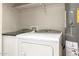 Functional laundry area with washer, dryer, shelving and water heater at 8540 N Central Ave # 6, Phoenix, AZ 85020