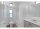 Clean, modern bathroom with a new toilet, vanity and lighting fixtures, plus shower and tub combination at 320 E Mckellips Rd # 34, Mesa, AZ 85201