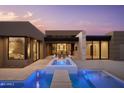 Stunning pool and spa area with outdoor seating at 28119 N 109Th Way, Scottsdale, AZ 85262