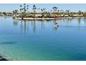 Aerial view of lakefront property with lush landscaping and boats at 10330 W Thunderbird Blvd # C115, Sun City, AZ 85351