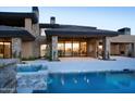 Luxury backyard oasis with a large pool and spa at 29646 N 109Th Pl # 128, Scottsdale, AZ 85262