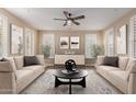Bright living room featuring neutral walls, contemporary furnishings, and stylish decor at 9301 E Desert Arroyos --, Scottsdale, AZ 85255